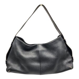 Kenneth Cole Reaction Black Pebbled Leather Shoulder Bag